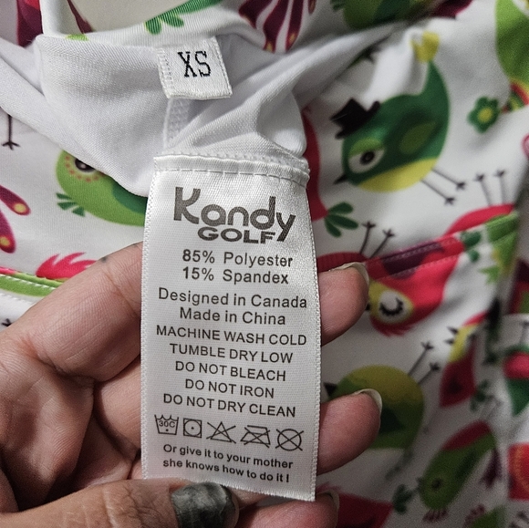Kandy Golf skirt XS with bird print - Picture 3 of 13